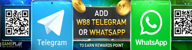 W88 WhatsApp and telegram bonus